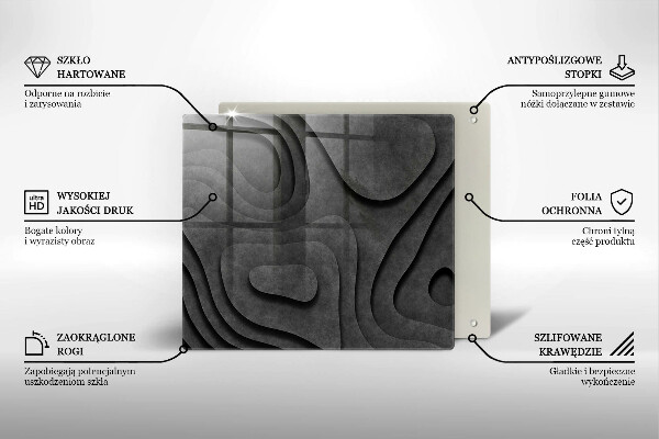 Zaščitna plošča za štedilnik 3D oblike kamnov