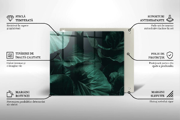 Zaščitna plošča za štedilnik Divji temni listi