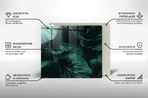 Zaščitna plošča za štedilnik Divji temni listi