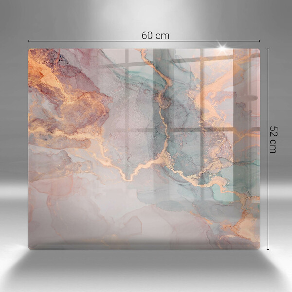 Zaščitna plošča za štedilnik Marmor z zlatom