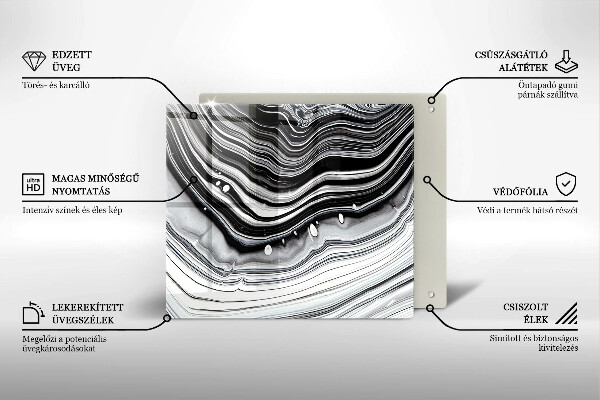 Stenska zaščitna plošča za štedilnik Abstrakcija črnila