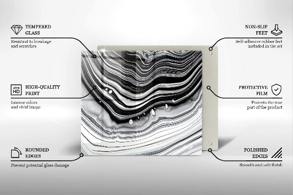 Stenska zaščitna plošča za štedilnik Abstrakcija črnila