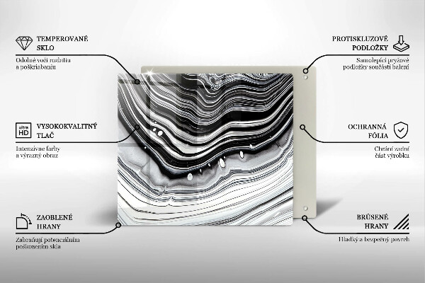 Stenska zaščitna plošča za štedilnik Abstrakcija črnila