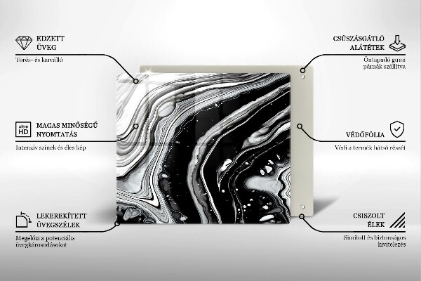 Stenska zaščitna plošča za štedilnik Abstrakcija črnila