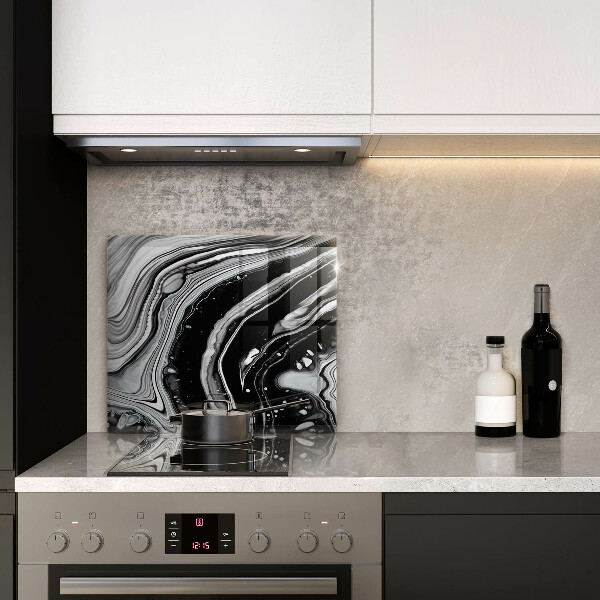 Stenska zaščitna plošča za štedilnik Abstrakcija črnila