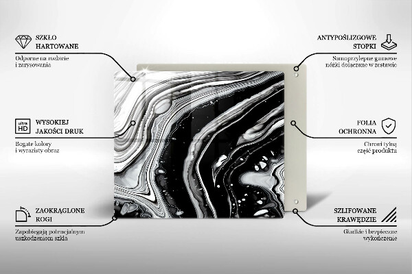 Stenska zaščitna plošča za štedilnik Abstrakcija črnila