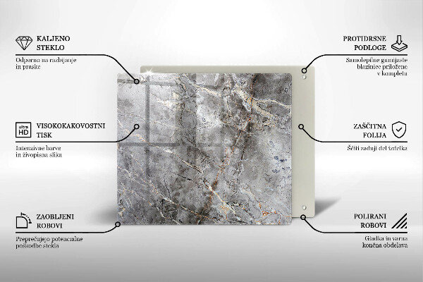 Stenska zaščitna plošča za štedilnik Kamnita tekstura