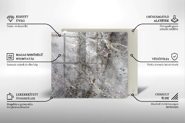 Stenska zaščitna plošča za štedilnik Kamnita tekstura