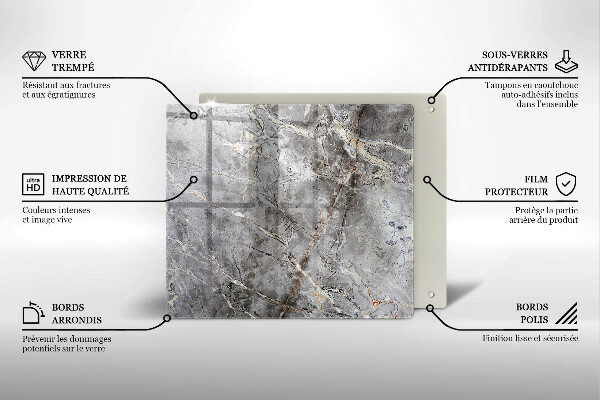 Stenska zaščitna plošča za štedilnik Kamnita tekstura