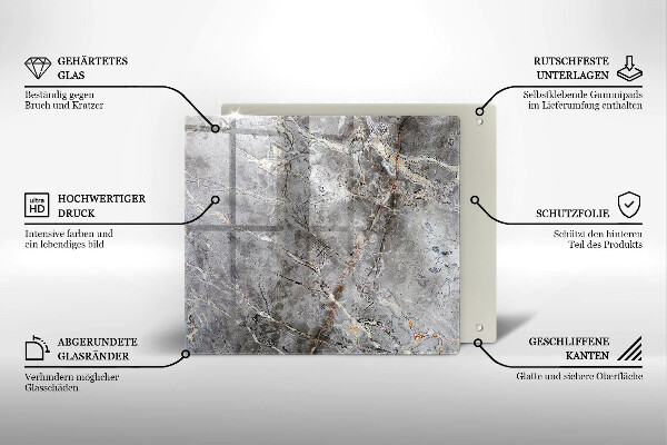Stenska zaščitna plošča za štedilnik Kamnita tekstura
