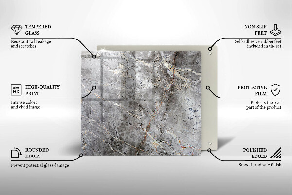 Stenska zaščitna plošča za štedilnik Kamnita tekstura