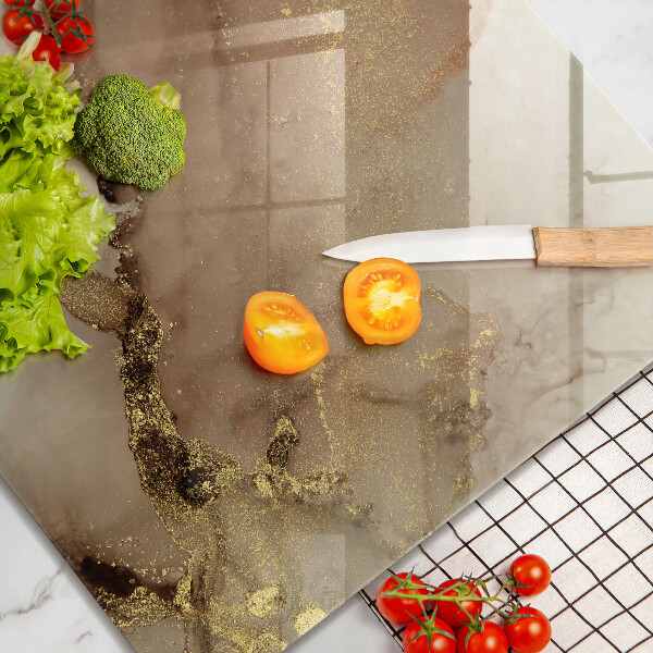 Stenska zaščitna plošča za štedilnik Zlata abstrakcija