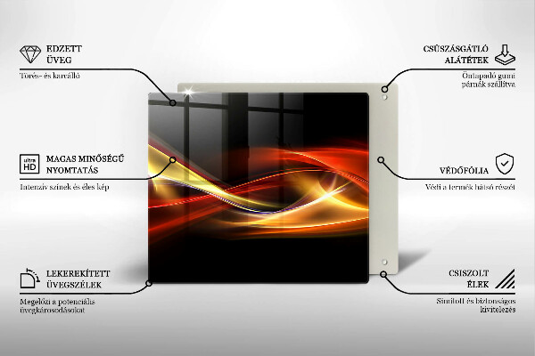 Zaščitna plošča za štedilnik Abstraktni dim in svetloba
