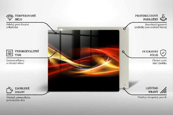 Zaščitna plošča za štedilnik Abstraktni dim in svetloba