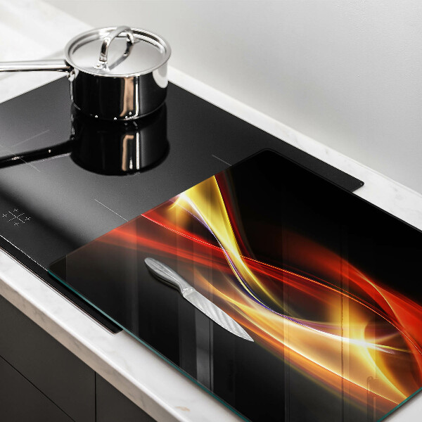 Zaščitna plošča za štedilnik Abstraktni dim in svetloba