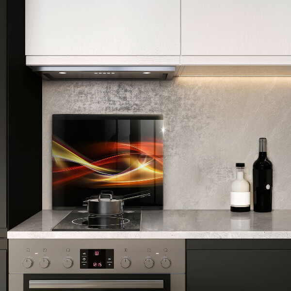 Zaščitna plošča za štedilnik Abstraktni dim in svetloba