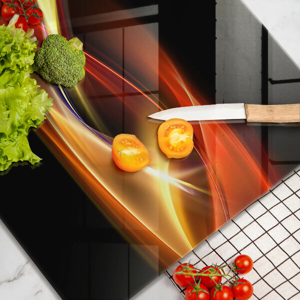 Zaščitna plošča za štedilnik Abstraktni dim in svetloba