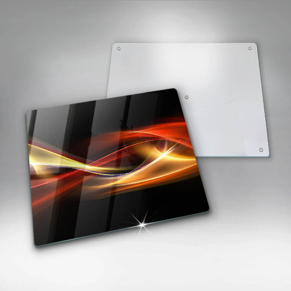 Zaščitna plošča za štedilnik Abstraktni dim in svetloba