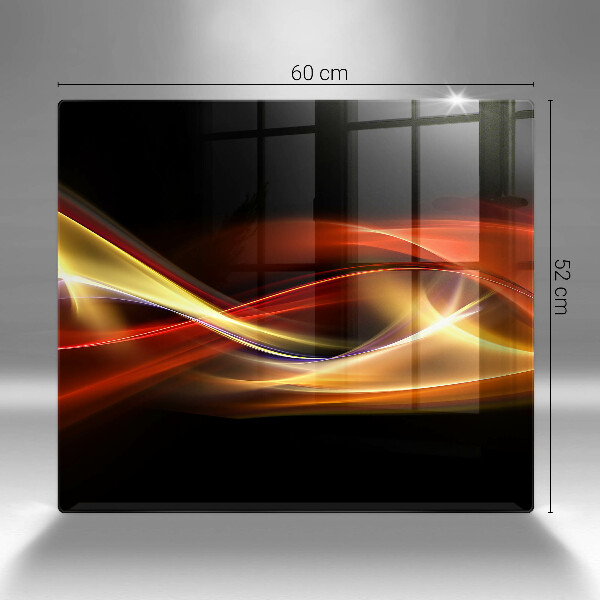 Zaščitna plošča za štedilnik Abstraktni dim in svetloba