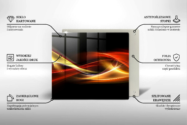 Zaščitna plošča za štedilnik Abstraktni dim in svetloba