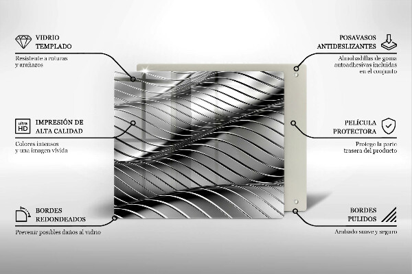 Stenska zaščitna plošča za štedilnik 3D kovinska struktura