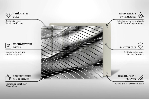 Stenska zaščitna plošča za štedilnik 3D kovinska struktura