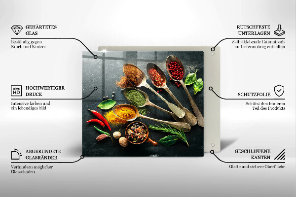Stenska zaščitna plošča za štedilnik Kuhinjske žlice začimb