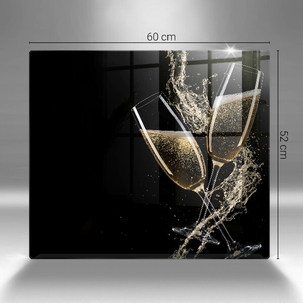 Stenska zaščitna plošča za štedilnik Kozarci za šampanjec