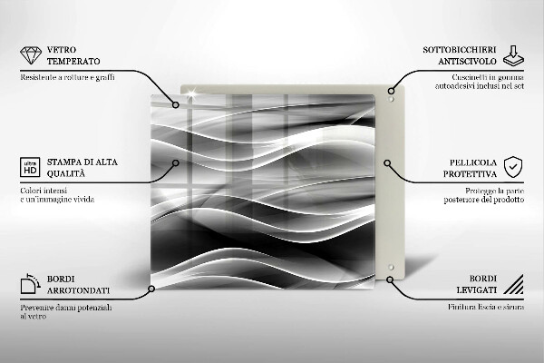Zaščitna plošča za štedilnik Abstrakcija nežne linije