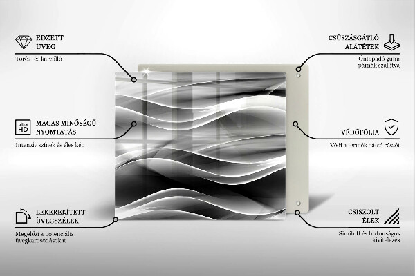 Zaščitna plošča za štedilnik Abstrakcija nežne linije