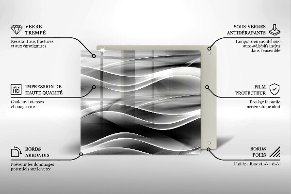 Zaščitna plošča za štedilnik Abstrakcija nežne linije
