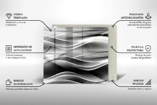 Zaščitna plošča za štedilnik Abstrakcija nežne linije