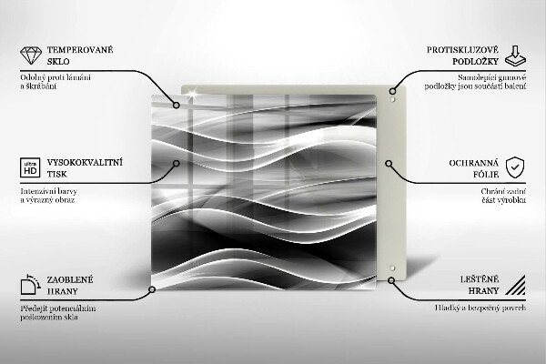 Zaščitna plošča za štedilnik Abstrakcija nežne linije