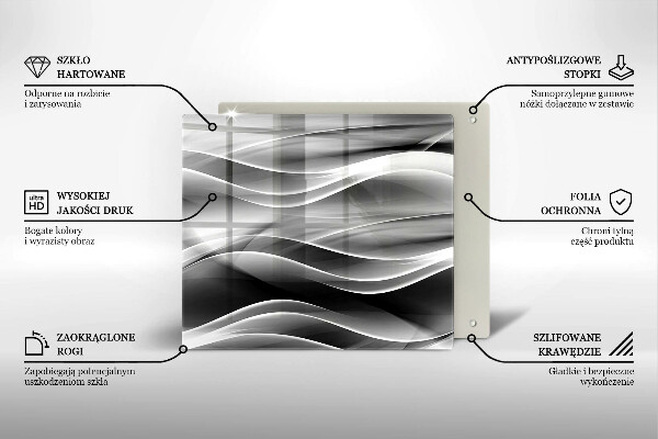 Zaščitna plošča za štedilnik Abstrakcija nežne linije