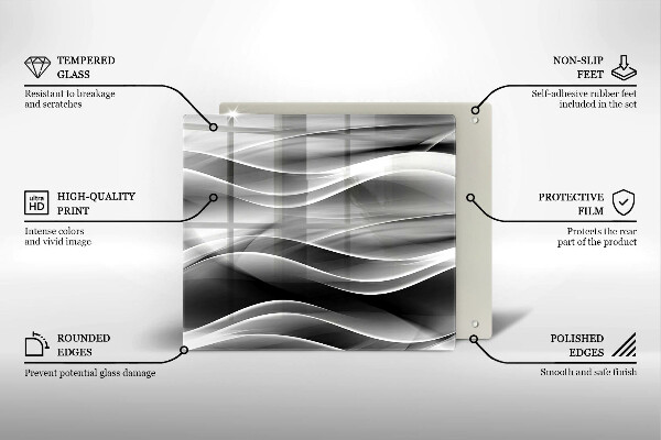 Zaščitna plošča za štedilnik Abstrakcija nežne linije