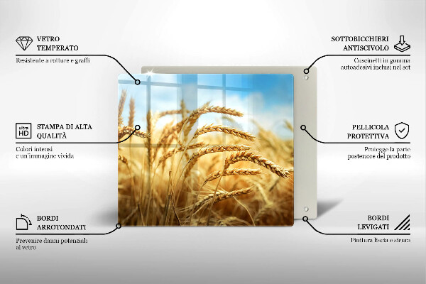 Zaščitna plošča za štedilnik Klasje žit na polju