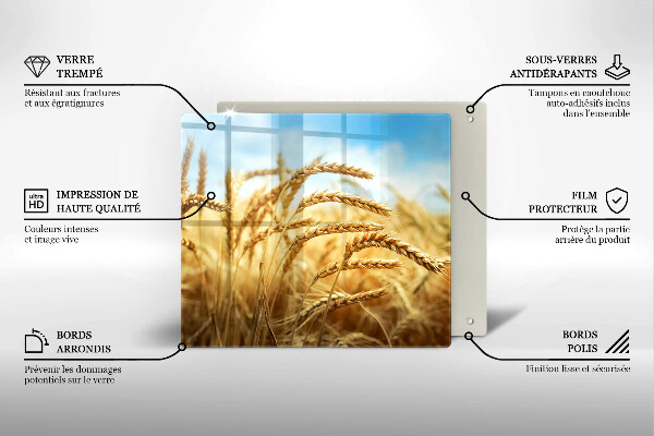 Zaščitna plošča za štedilnik Klasje žit na polju