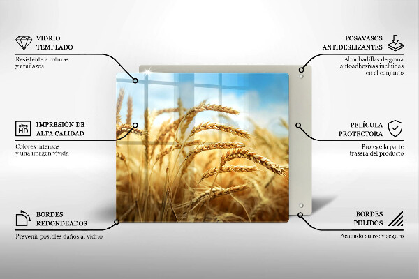 Zaščitna plošča za štedilnik Klasje žit na polju