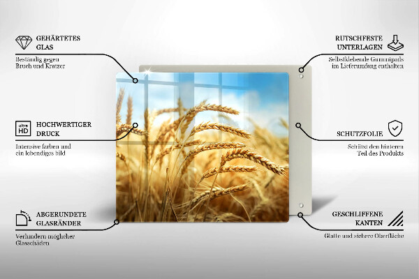 Zaščitna plošča za štedilnik Klasje žit na polju
