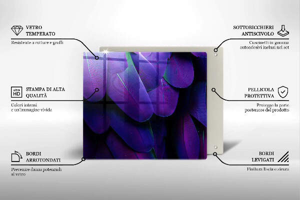 Zaščitna plošča za štedilnik Neonsko perje