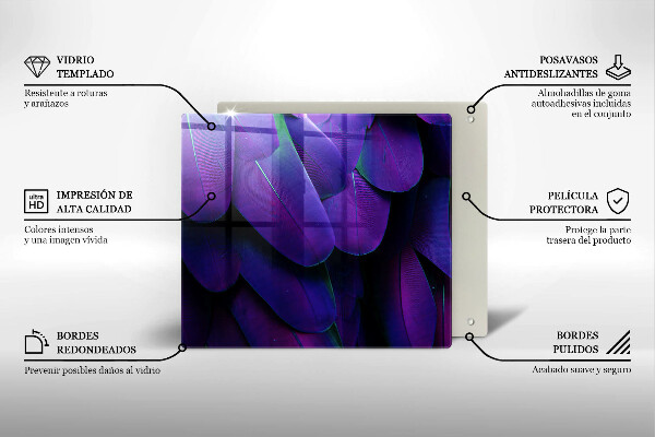 Zaščitna plošča za štedilnik Neonsko perje