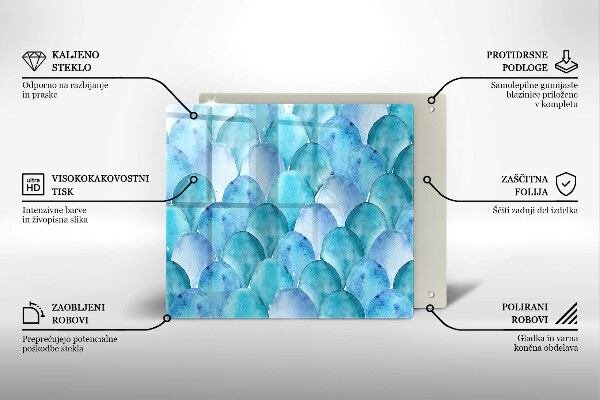 Stenska zaščitna plošča za štedilnik Akvarelne lestvice