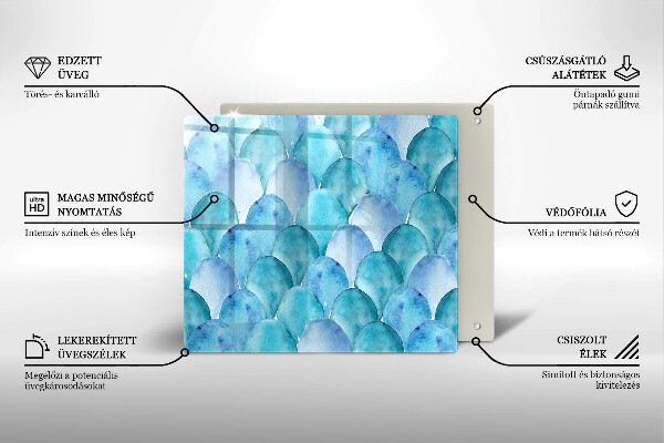 Stenska zaščitna plošča za štedilnik Akvarelne lestvice