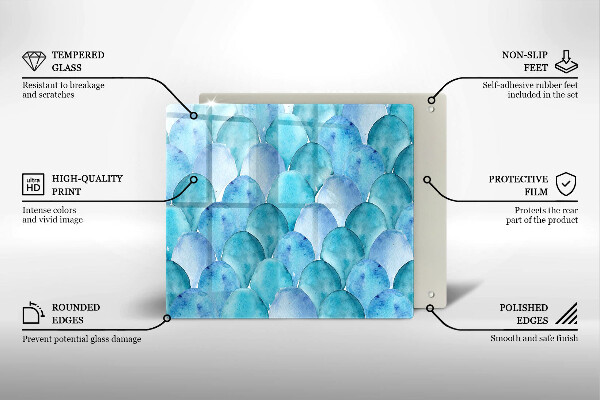 Stenska zaščitna plošča za štedilnik Akvarelne lestvice