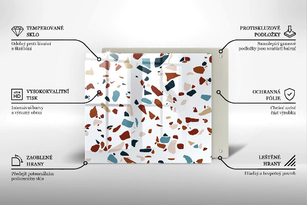 Stenska zaščitna plošča za štedilnik Dekorativni kamen