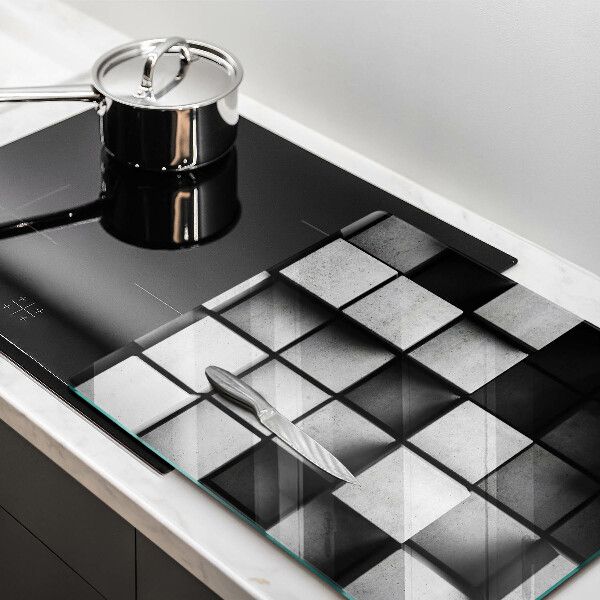 Stenska zaščitna plošča za štedilnik 3D geometrijsko ozadje