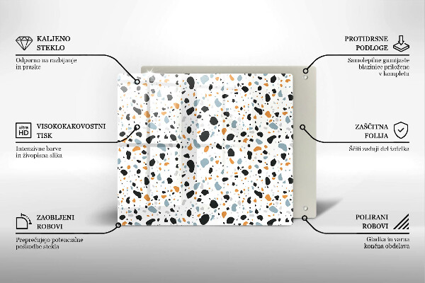 Stenska zaščitna plošča za štedilnik Dekorativna kamenina