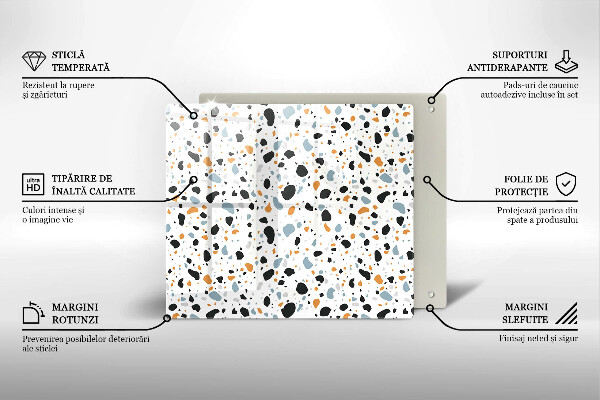 Stenska zaščitna plošča za štedilnik Dekorativna kamenina