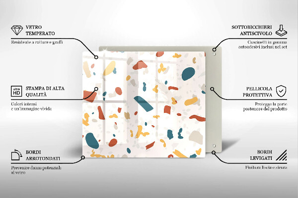 Stenska zaščitna plošča za štedilnik Dekorativna kamenina