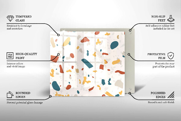 Stenska zaščitna plošča za štedilnik Dekorativna kamenina